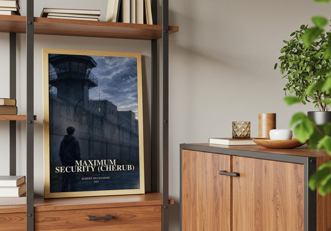Maximum Security (CHERUB) book watercolour illustration paper finish options – matte satin gloss