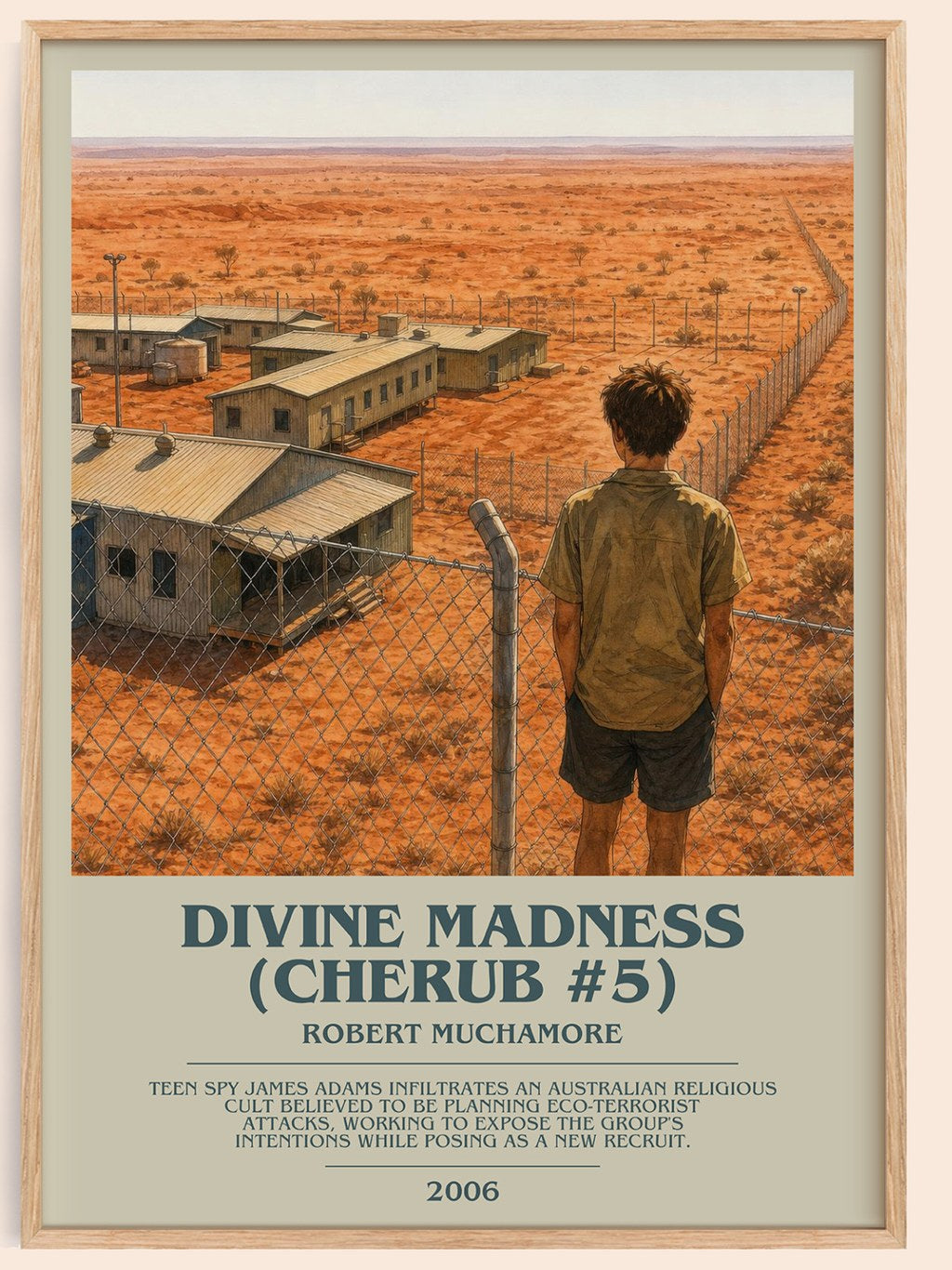 Divine Madness (CHERUB #5) bookish book poster by Robert Muchamore – framed literary art print