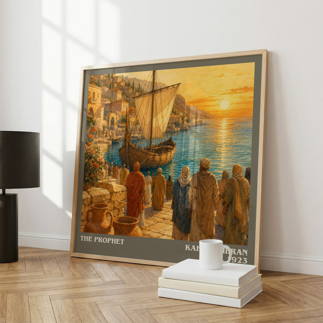 The Prophet literary print framed by window – literary home decor