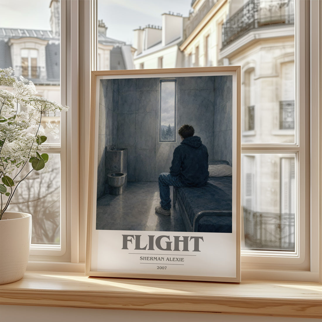 Flight book cover poster colour and style options – Sherman Alexie book art