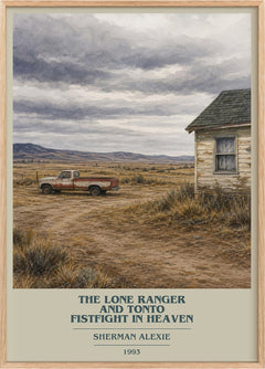 Lone Ranger and Tonto fistfight in heaven Book Cover Poster by Sherman Alexie