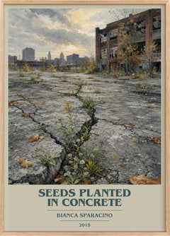 Seeds Planted in Concrete Book Cover Poster by Bianca Sparacino