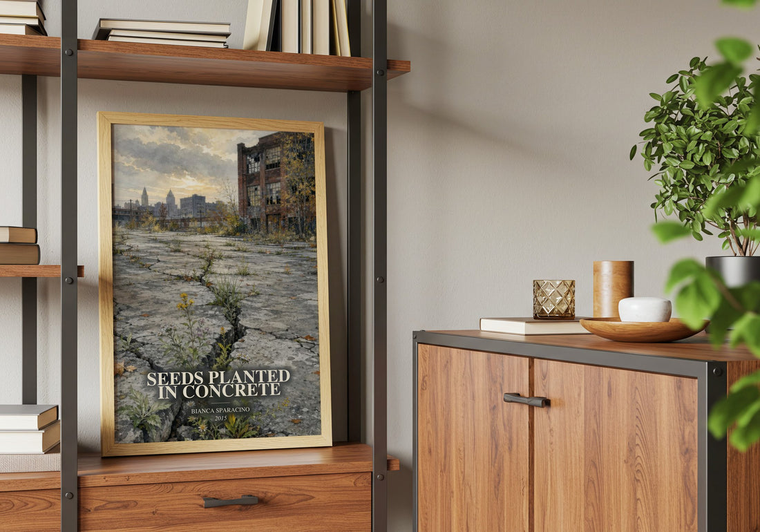 Seeds Planted in Concrete book watercolour illustration paper finish options – matte satin gloss