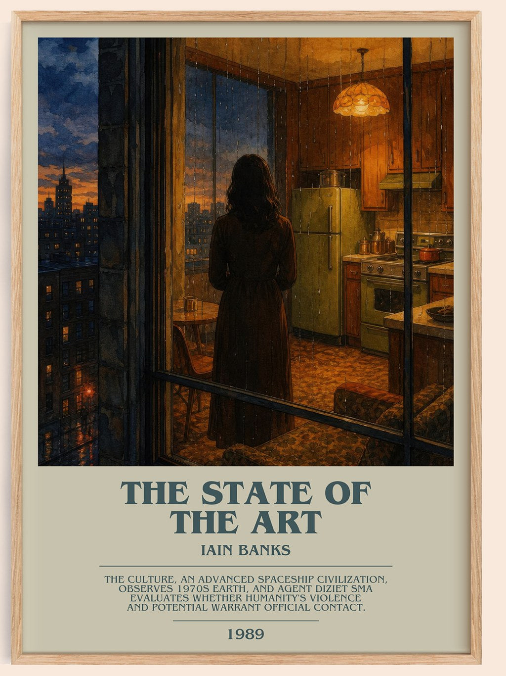 The State of the Art bookish book poster by Iain Banks – framed literary art print