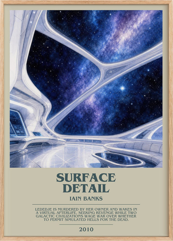 Surface Detail Bookish Wall Art by Iain Banks
