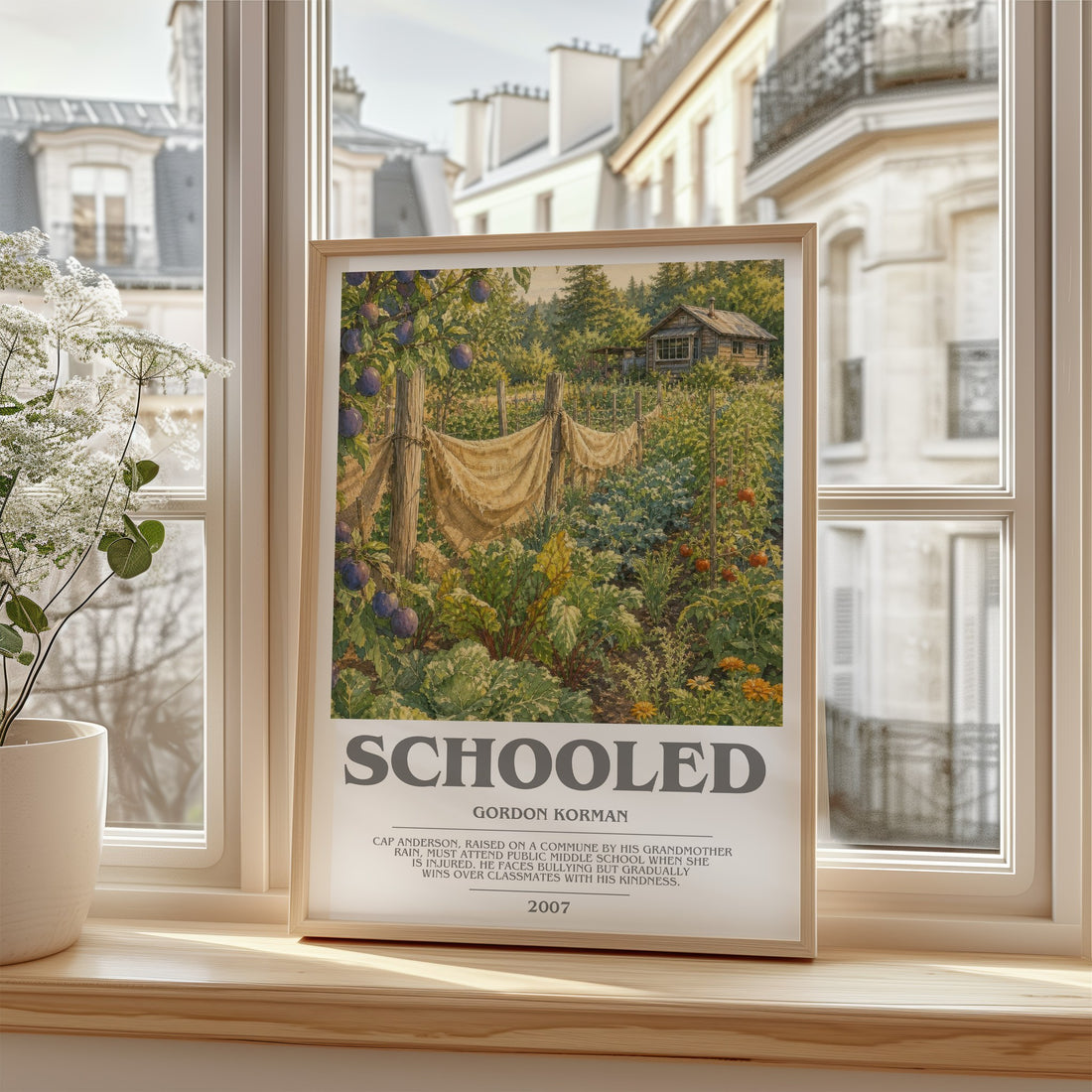 Schooled bookish poster colour and style options – Gordon Korman book art