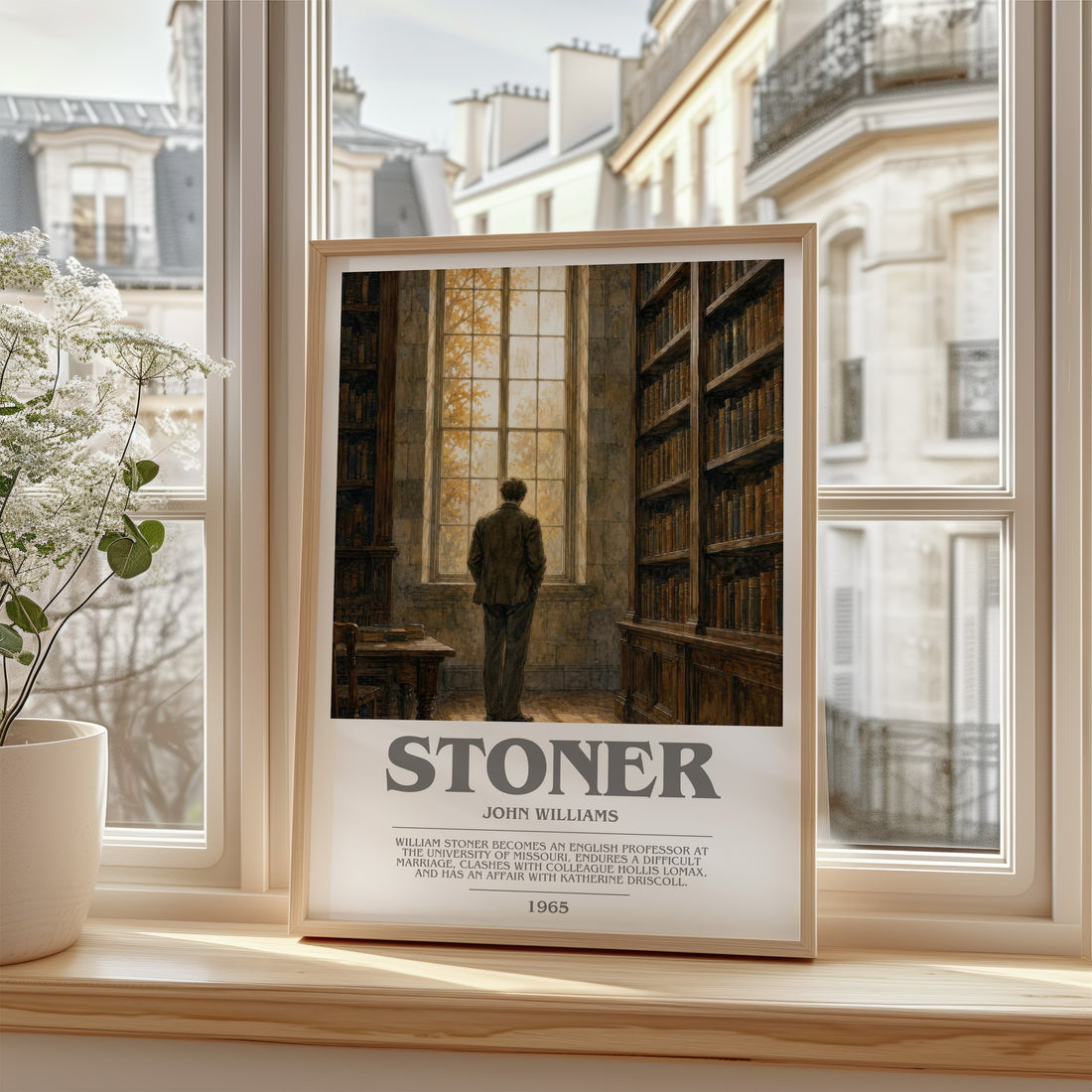Stoner bookish poster colour and style options – John Williams book art