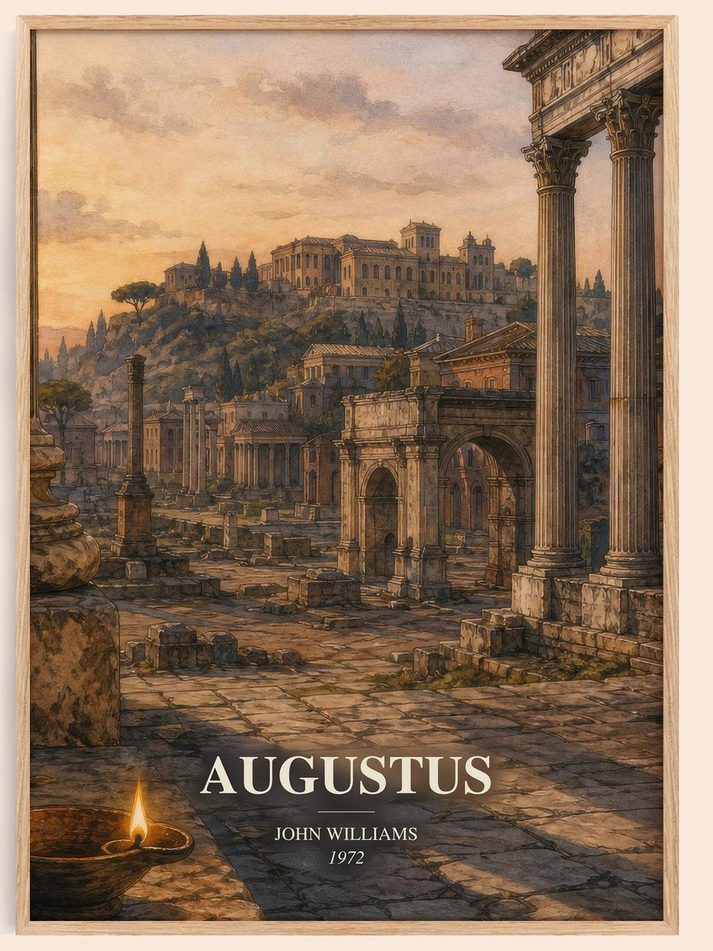 Augustus watercolour book poster by John Williams – framed literary art print