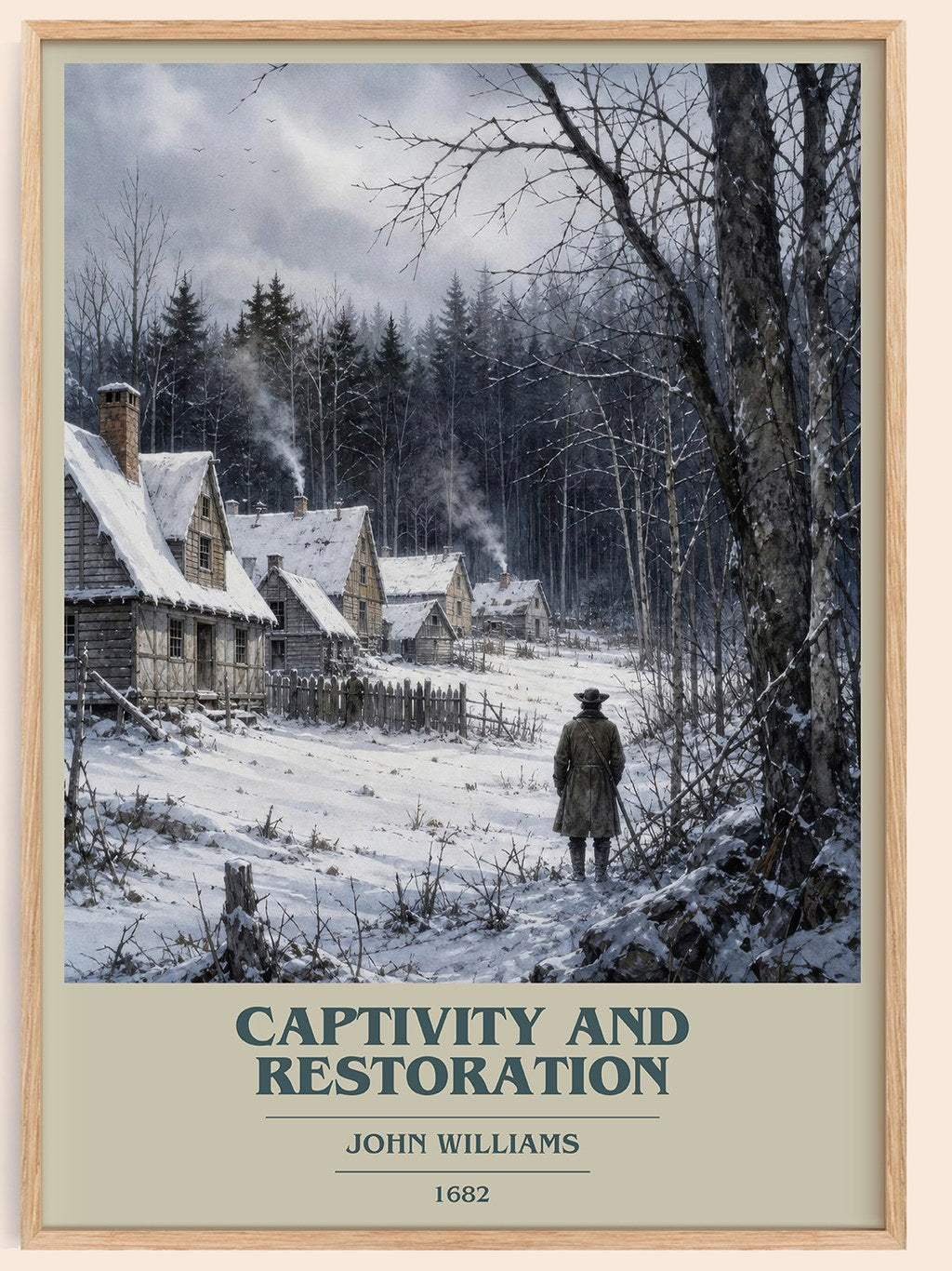 Captivity and Restoration book cover book poster by John Williams – framed literary art print