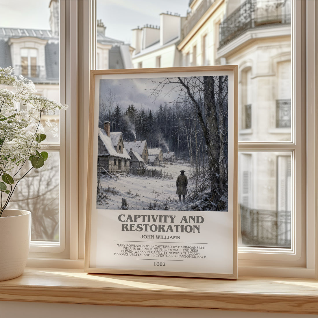 Captivity and Restoration bookish poster colour and style options – John Williams book art