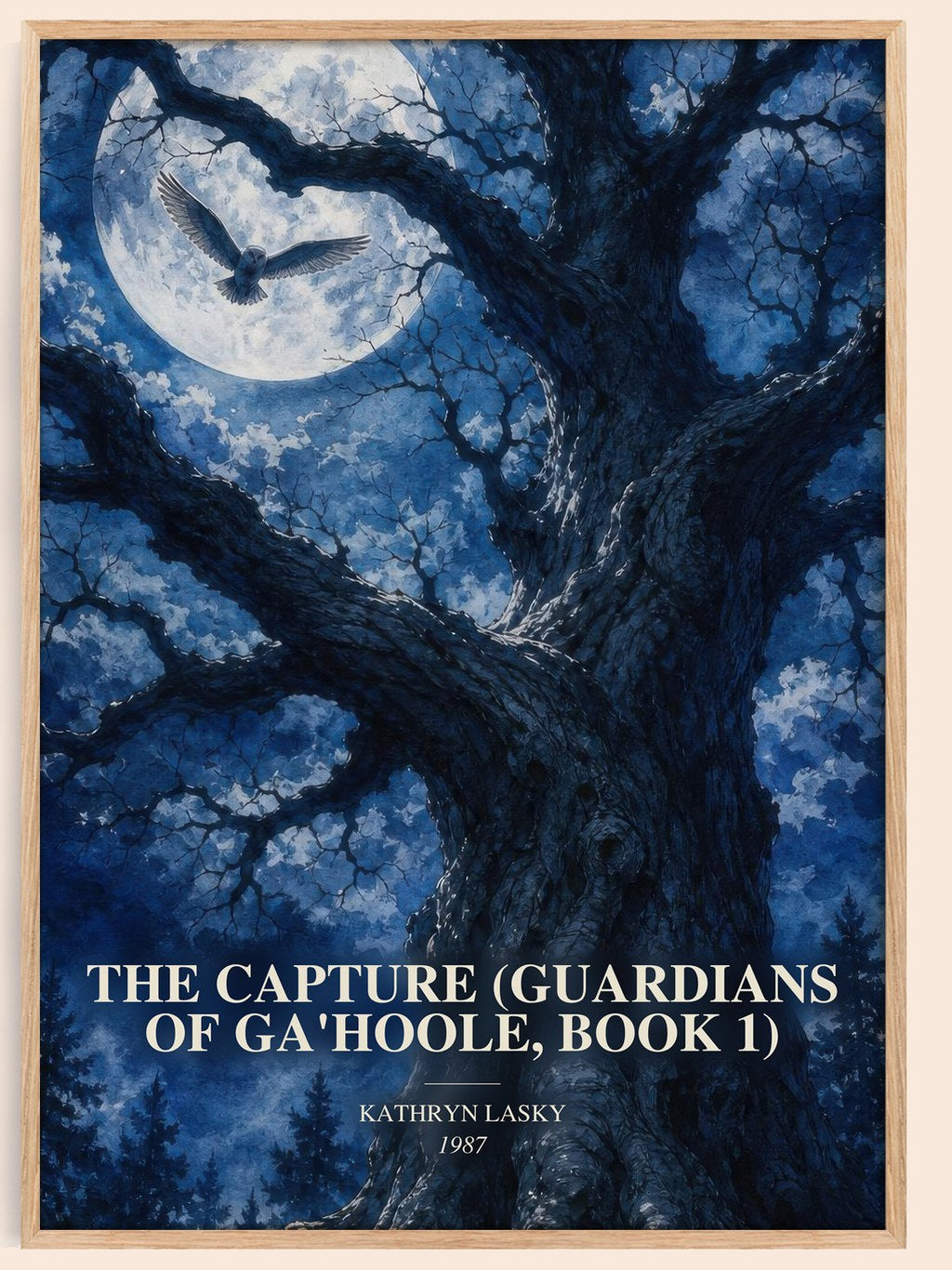 The Capture (Guardians of Ga'Hoole, Book 1) watercolour book poster by Kathryn Lasky – framed literary art print