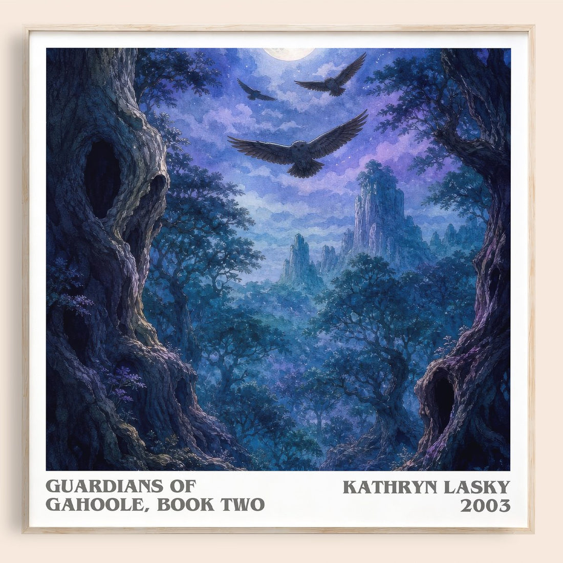 Guardians of GaHoole, Book Two literary book poster by Kathryn Lasky – framed literary art print