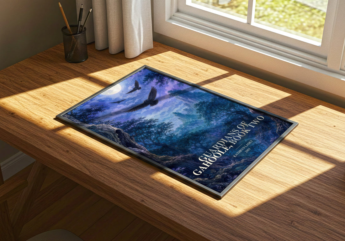 Guardians of GaHoole, Book Two watercolour book poster framed on wall – fantasy wall art
