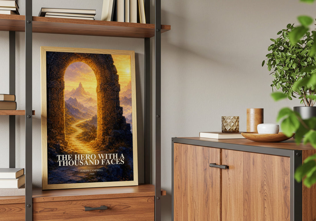 The hero with a thousand faces book watercolour illustration paper finish options – matte satin gloss