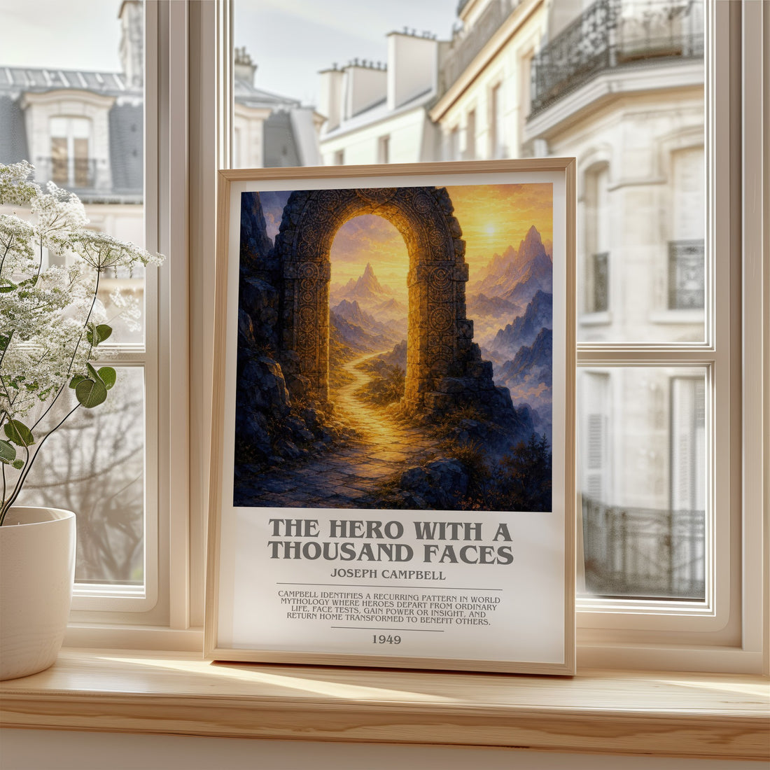 The hero with a thousand faces bookish poster colour and style options – Joseph Campbell book art