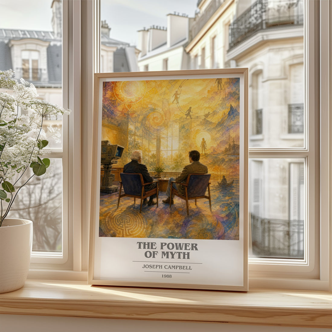 The Power of Myth book cover poster colour and style options – Joseph Campbell book art