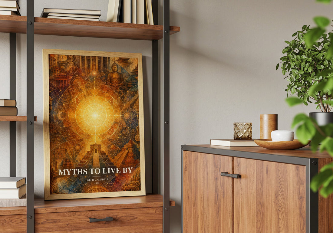 Myths to live by book watercolour illustration paper finish options – matte satin gloss