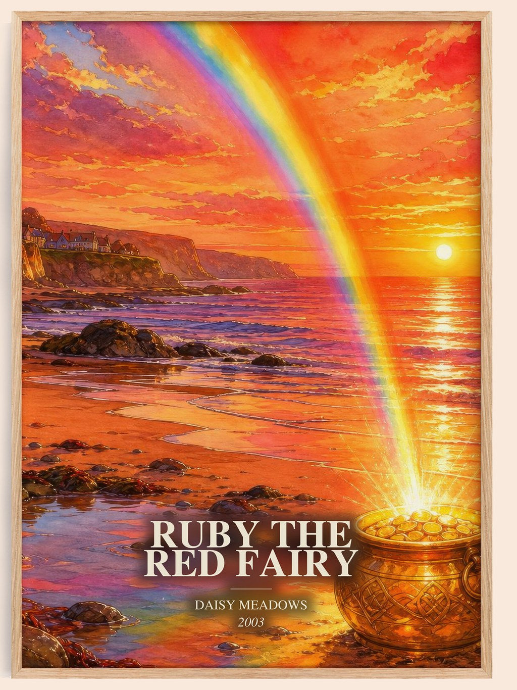 Ruby the Red Fairy watercolour book poster by Daisy Meadows – framed literary art print