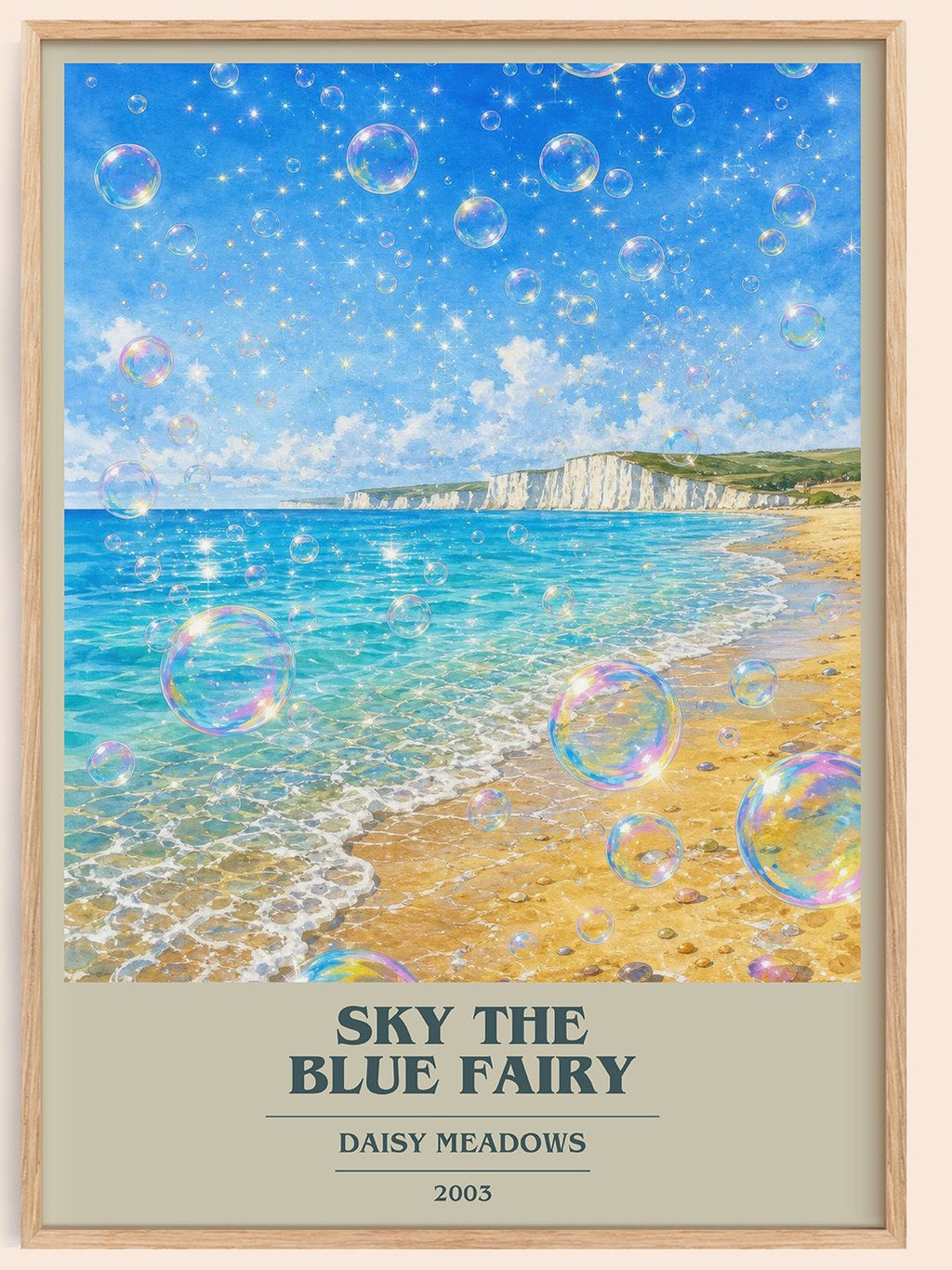 Sky the Blue Fairy book cover book poster by Daisy Meadows – framed literary art print