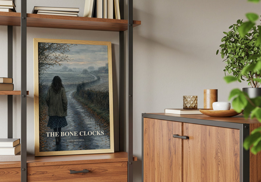 The Bone Clocks book watercolour illustration paper finish options – matte satin gloss