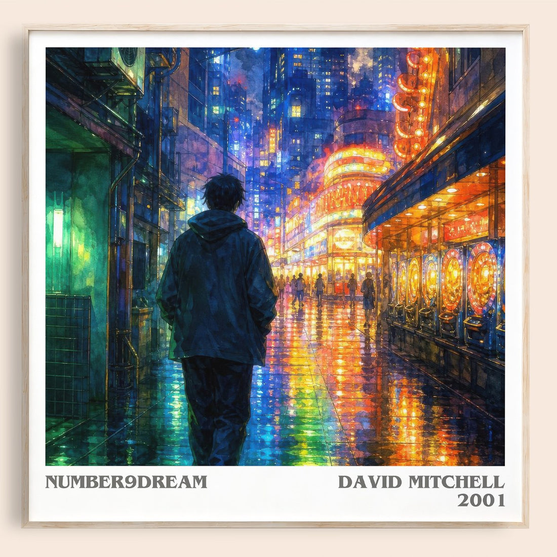 Number9Dream literary book poster by David Mitchell – framed literary art print