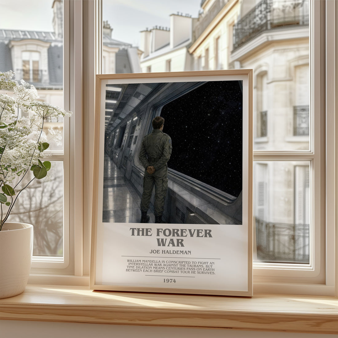 The Forever War bookish poster colour and style options – Joe Haldeman book art