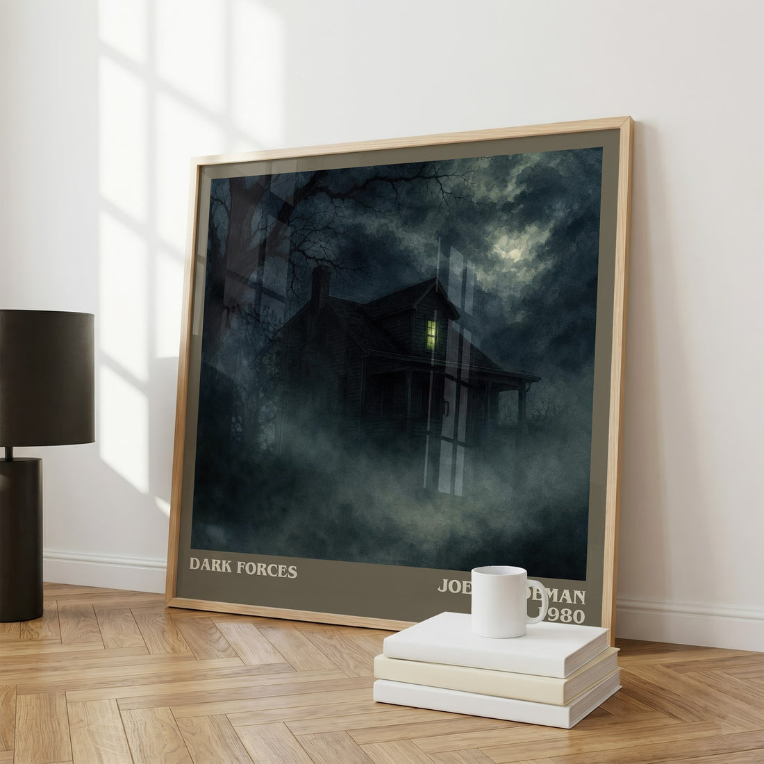 Dark Forces literary print framed by window – literary home decor