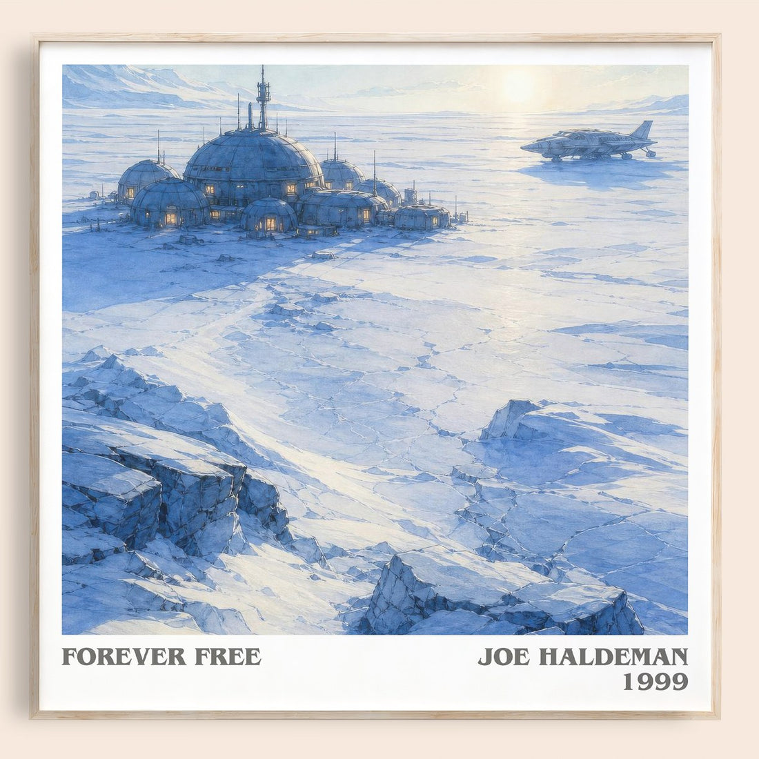 Forever free literary book poster by Joe Haldeman – framed literary art print