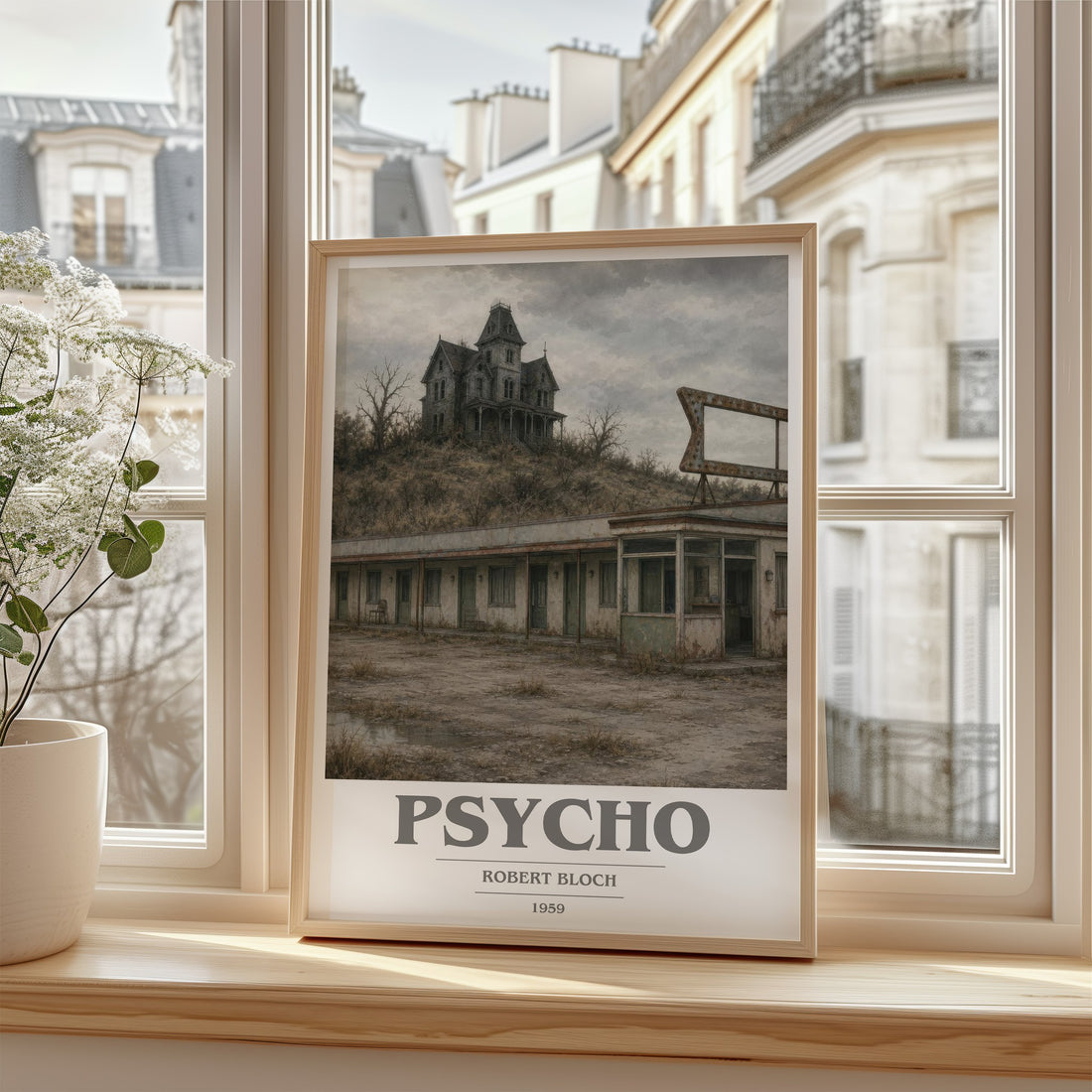 Psycho book cover poster colour and style options – Robert Bloch book art