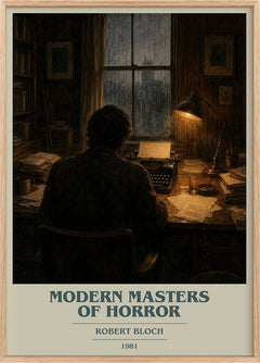Modern Masters of Horror Book Cover Poster by Robert Bloch