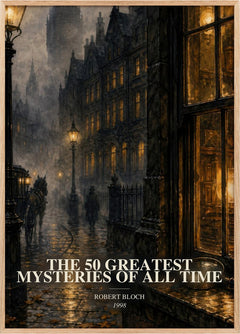 The 50 Greatest Mysteries of All Time Book Watercolour Illustration by Robert Bloch
