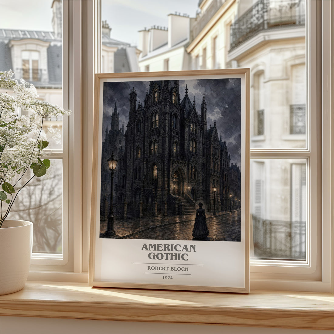 American Gothic book cover poster colour and style options – Robert Bloch book art