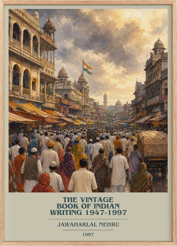 Vintage Book of Indian Writing 1947-1997 Book Cover Poster by J. Nehru