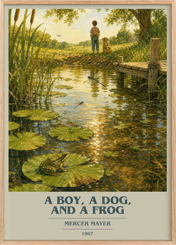 A Boy, a Dog, and a Frog Book Cover Poster by Mercer Mayer