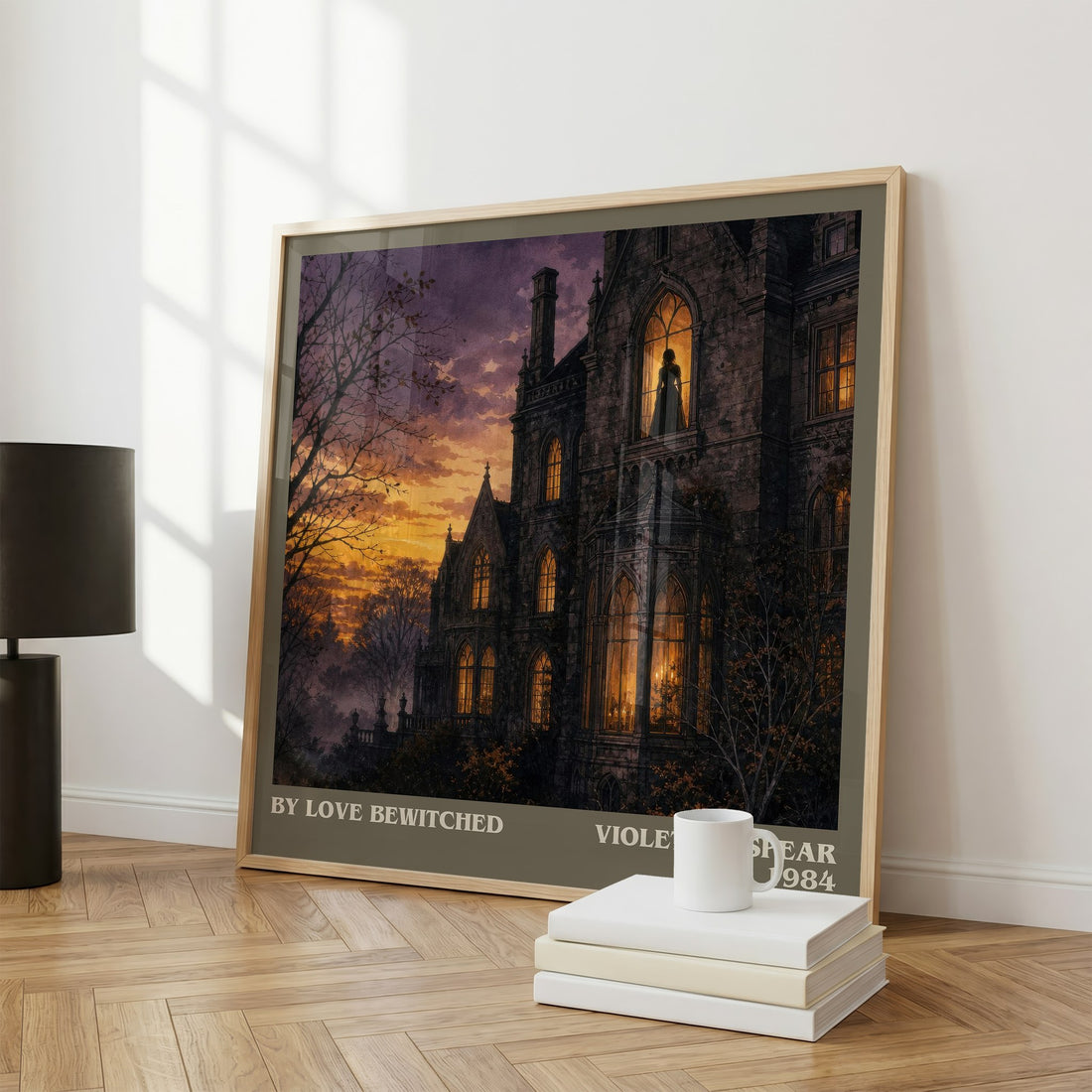By Love Bewitched literary print framed by window – literary home decor