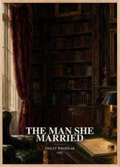 The Man She Married Book Watercolour Illustration by Violet Winspear