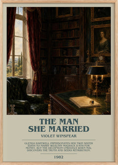 The Man She Married Bookish Wall Art by Violet Winspear