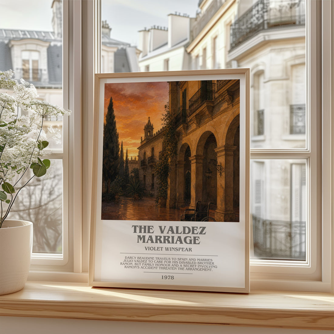 The Valdez Marriage bookish poster colour and style options – Violet Winspear book art