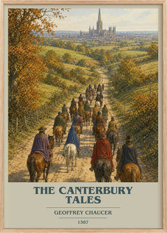 The Canterbury Tales Book Cover Poster by Geoffrey Chaucer