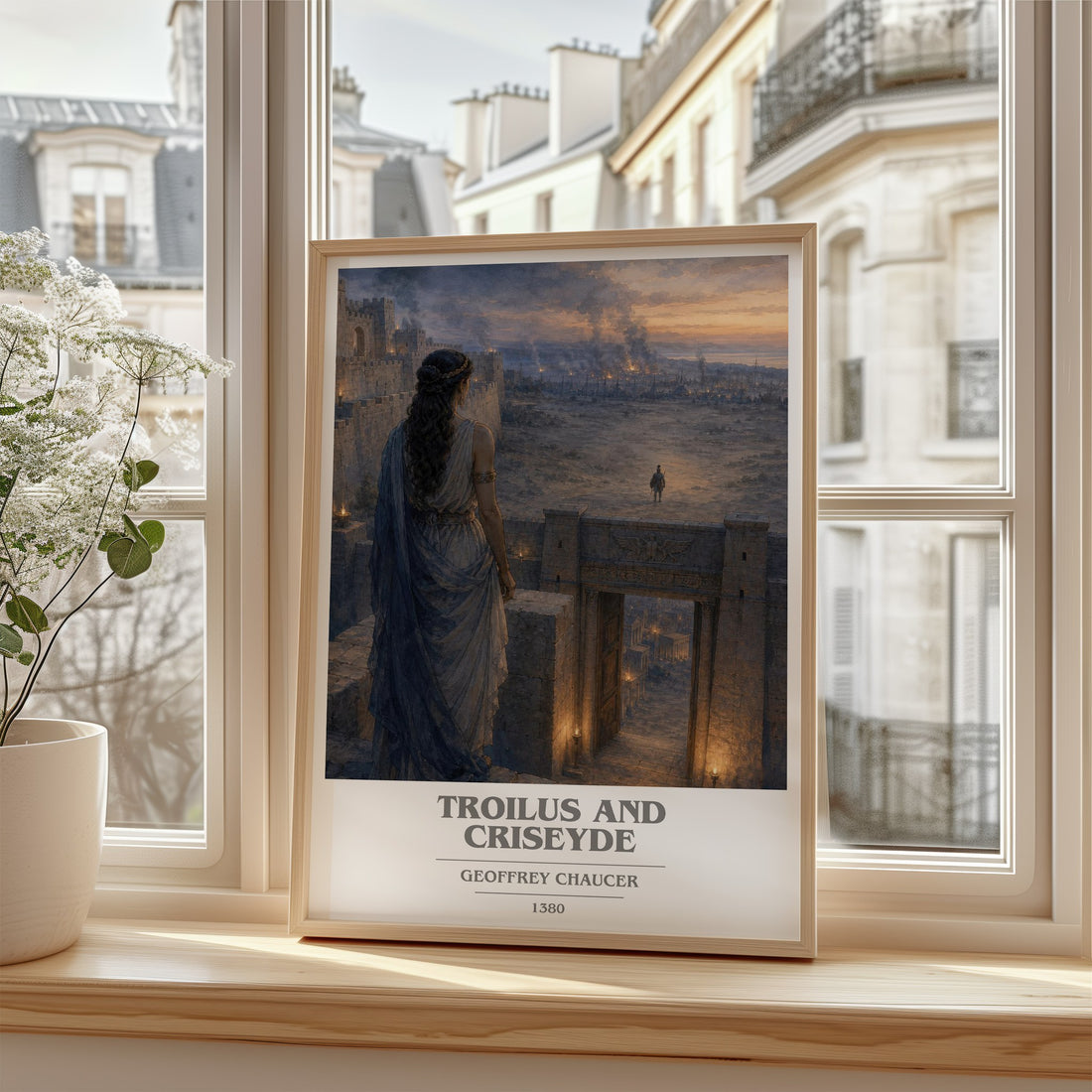 Troilus and Criseyde book cover poster colour and style options – Geoffrey Chaucer book art
