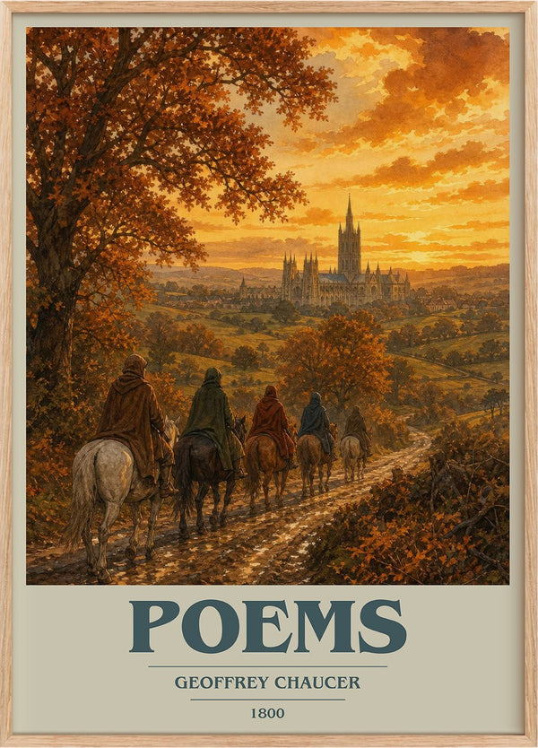 Poems Book Cover Poster by Geoffrey Chaucer