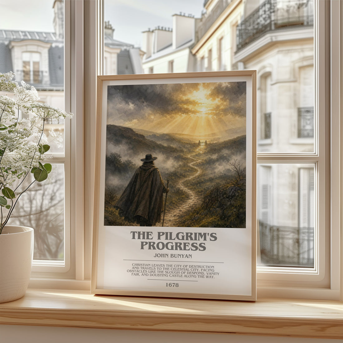 The Pilgrim's Progress bookish poster colour and style options – John Bunyan book art