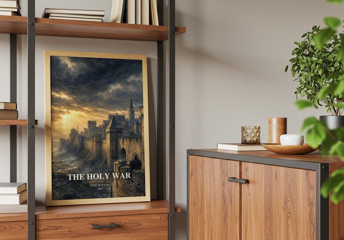 The holy war book watercolour illustration paper finish options – matte satin gloss
