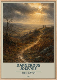 Dangerous journey Book Cover Poster by John Bunyan