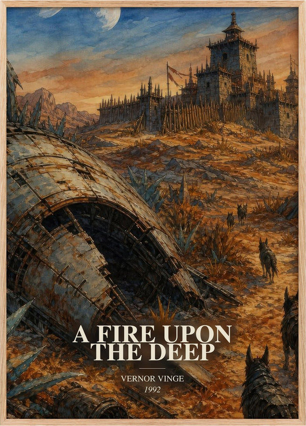 A Fire upon the Deep Book Watercolour Illustration by Vernor Vinge