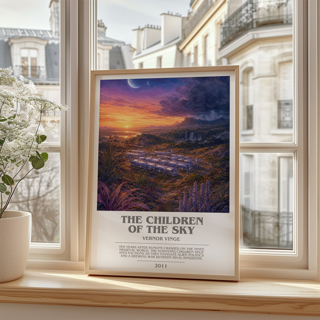 The children of the sky bookish poster colour and style options – Vernor Vinge book art