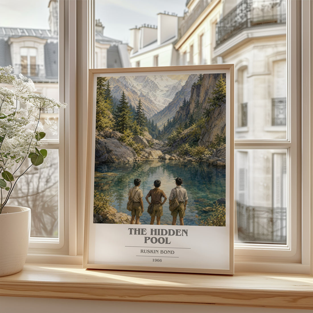 The Hidden Pool book cover poster colour and style options – Ruskin Bond book art
