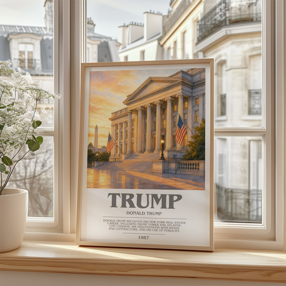 Trump bookish poster colour and style options – Donald Trump book art