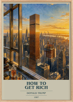 How to Get Rich Book Cover Poster by Donald Trump