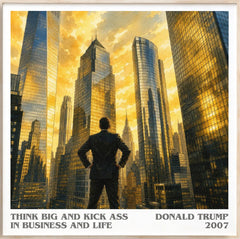 Think big and kick ass in business and life Literary Art Print by Donald Trump